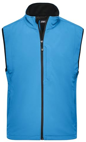 James & Nicholson Herren Softshell Weste - Sportliche Weste mit 3-lagiger TPU Membran | Farbe: aqua | Grösse: XL