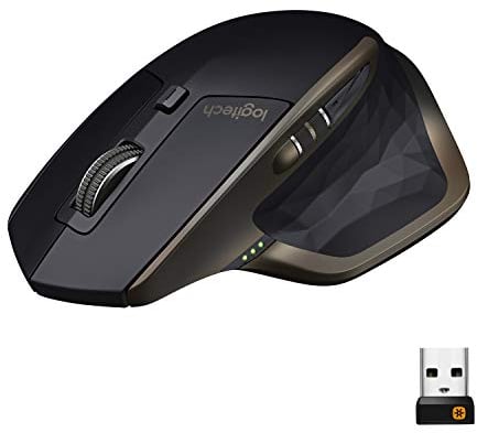 Logitech MX Master, Kabellose Maus Amz Exklusiv, Bluetooth/2.4 GHz Verbindung via Unifying USB-Empfänger, 1000 DPI Sensor, Wiederaufladbarer Akku, Multi-Device, 5 Tasten, PC/Mac - Schwarz