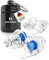 Senner MusicPro - Gehörschutz Ohrstöpsel Konzert, Festival, Musik und Party - Gehörschutz für Musiker, mit Schlüsselanhänger - Hi-Fi Gehörschutzstöpsel Earplugs | SNR 20 dB, transparent/blau