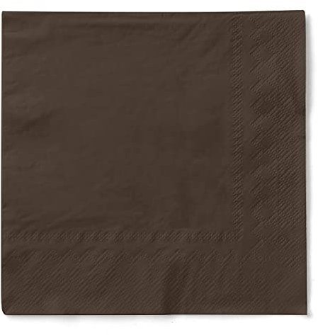 Sovie HOME Uni Serviette Tissue-Servietten 33x33 cm saugstarke und hochwertige Einweg-Servietten ideal für Hochzeit & Feiern (Braun) 20 Stück