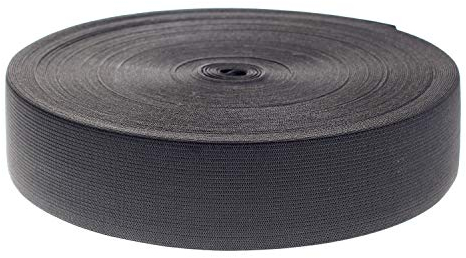 TUKA 40 metros x 50mm Elásticas Planas Bandas de costura, bandas de elástico de cuerda, para la ropa personalizada y Artesanía DIY Hogar, 40 metros largo, 50 mm de ancho, negro, TKB5007-black