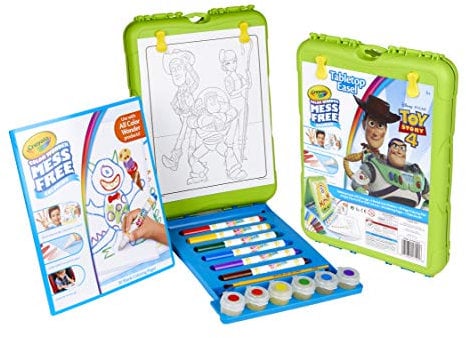 CRAYOLA Color Wonder Travel Easel Toy Story Pages with Bonus Pages, Markers and Color Wonder Paint Coloring Travel Books and Esel MEGA Set