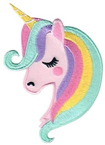 PatchMommy Einhorn Patch Aufnäher Applikation zum Aufbügeln Bügelbild - für Kleidung Jeans Jacken Kinder Baby