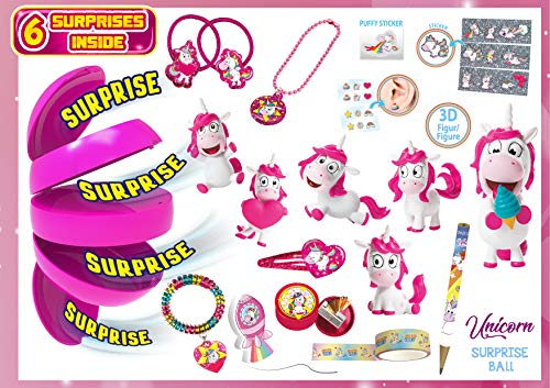 CRAZE Surprise Ball Einhorn - Überraschungsball mit Einhorn Spielzeug, Kinderüberraschung