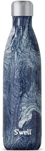 Swell Stainless Steel Water Bottle - 25ml - Azurite Marble - 3-Layer Vacuum Insulated Container Keeps Drinks Cold for 48 Hours and Hot for 24 Hours - No Condensation - BPA Free