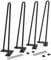 WINSOON 4PCS 45 cm Hairpin Table Legs Max Support 450lbs with Protector Feet Mid-Century Modern Style for Furniture Legs, Coffee Table Legs, Bench Leg, Chair Leg