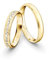 JC Trauringe Gold 333 Gold Paarpreis Sandmatt I Partnerringe Gelbgold mit Gravur in edler Schatulle I 2 Hochzeitsringe Herrenring ohne & Damenring mit Zirkoniasteine I ICT65