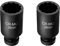 Youyijia 2PCS Deep Impact Socket 1/2'' 36mm Impact Socket 12-Point Deep Socket Set Metric Axle Nut Socket Deep Rear Hub Axle Nut Socket for Easy Removal of Axle Shaft Nuts, Black
