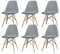 Langlebig Universal Stretch Stuhlhussen, 6er Set Elastische Moderne Stretch Stuhlbezug, Dining Chair Covers Samt Abnehmbare Waschbarer, für Esszimmer Hotel Bankett Hochzeit Partys Deko (6, Grau)