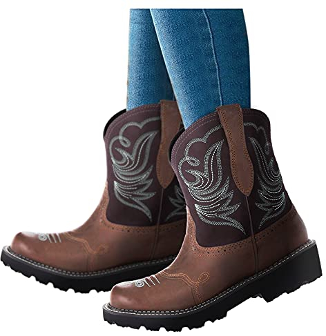 Stivali Donne Stivali da Cowboy Stivali da Cowboy Stivali Stivali Vintage da Donna Scarpe da Donna da Donna Stivali da Ricamo con Plateau Stivali da Donna Western Stivali
