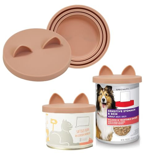 OHMO Dosendeckel Katzenfutter, Universal Silikon Deckel für Dosen für Tierfutter(70g, 85g, 200g, 400g usw.), BPA-frei, Pink, 2er-Set