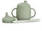 Suavinex, Vaso Aprendizaje de Bebé 3 en 1: Botella con Boquilla + Vaso con Pajita + Taza, Antiderrame de Silicona, con Asas, Apto Lavavajillas y Microondas, Taza para Bebés +6 Meses, Verde