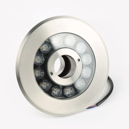 Anillo De Luz LED Para Fuente - Luces Subacuáticas De 12/24V, Luces Para Estanques Impermeables IP68 Foco LED Para Exteriores, Acuarios, Piscinas, Fuentes, Cascadas E Iluminación De Paisajes(Green,12W