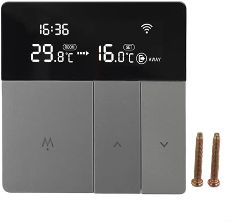 Ferngesteuertes Smart-Thermostat für elektrische Heizung, funktioniert mit Tuya-App, Multi-Sprachaktivierung inkl. und (3A)