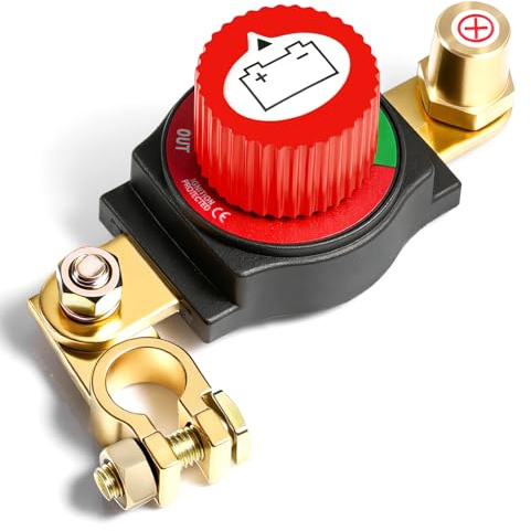 Battery Disconnect Switch, 12V-48V Car Battery Kill Switch On/Off Battery Switch for Cars, Boats, RV, ATV and Vehicle