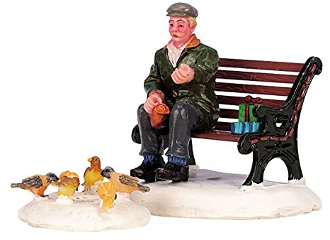 Lemax 42905 Caddington Village Figurine Fütterung Tauben