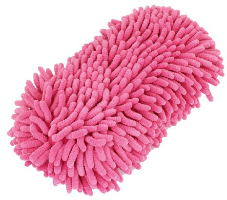 sourcing map Rosa aus Mikrofaser Chenille Fahrzeug Autowäsche Schwamm Pinsel Reiniger Pad DE de