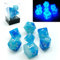 Bescon Polygonal Würfel Spielwürfel Gemini Two-Tone Leuchten D&D Dice Set ICY Rocks, Helle RPG - Rollenspiel Polyedrische Dice 7pcs Set d4 d6 d8 d10 d12 d20 d%, Brick Box Packaging