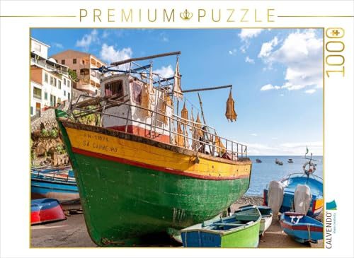 CALVENDO Puzzle Fischerboot in Camara de Lobos | 1000 Teile Lege-Größe 64 x 48 cm Foto-Puzzle für glückliche Stunden