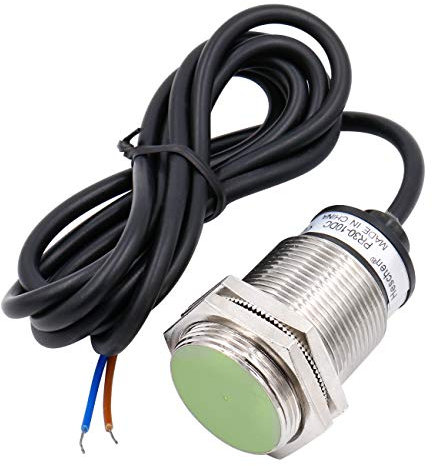 Heschen, sensore di prossimità induttivo PR30-10DC, tipo cilindrico, 10 mm, M30 rotondo, 12-24 VDC 2 fili, schermato, NC (normalmente chiuso) CE