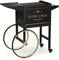 Royal Catering RCPT-BGWG-1 Popcornwagen Wagen für Popcornmaschine Popcorntrolley 2 Bremsen schwarz & golden