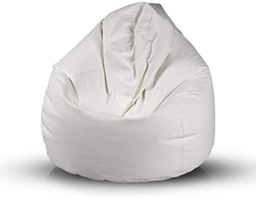 Ecopuf Sitzsack aus Kunstleder mit Füllmaterial EPS Perlen, etterfest Sofa XXL Kindersessel Erwachsene Sessel Hocker Pouf Kinderzimmer Gaming Sitzhocker 85x135 cm