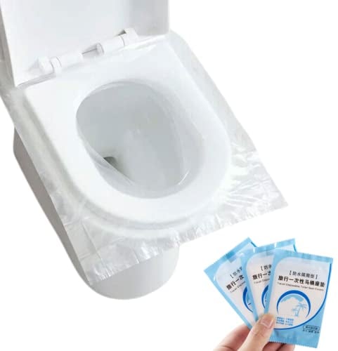 30 PCS Disposable Toilet Seat Covers Flushable Toilet Seat Covers Waterproof Portable Potty Seat Cover for Kids Pregnant Travel Hospital Public Toilet Hotel Individually Wrapped Pocket Size