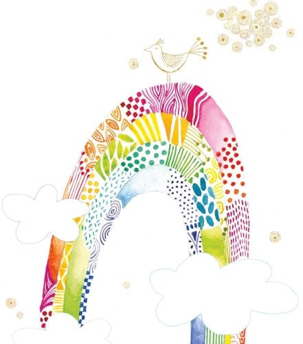 A.S. Création Livingwalls Vliestapete - Tapete Regenbogen in Weiß, Pink und Gelb - Wandtapete für verschiedene Räume - Wandbild XXL 2,65 m x 2,80 m