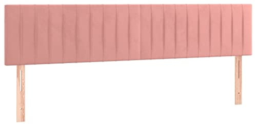 vidaXL Kopfteile Rosa 180x5x78/88 cm Samt