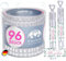 EinsSein 96x Seifenblasen Hochzeit Herzgläschen Liebe liegt in der Luft - Bitte pusten rosa-grün Set weiss Aufkleber Set weiss Gastgeschenke für die Hochzeit, Taufe - Hochzeitsseifenblasen mit