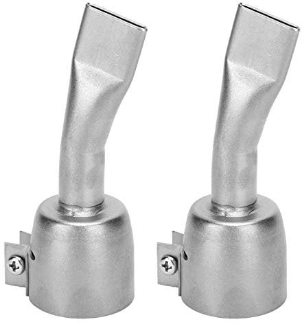 2Pcs Stainless Steel Welding Nozzle 20mm Flat Welding Nozzle 32mm Inner Diameter Heat Gun Nozzles Hot Air Gun Welding Nozzle for PVC Plastic Sheet Soldering Accessories