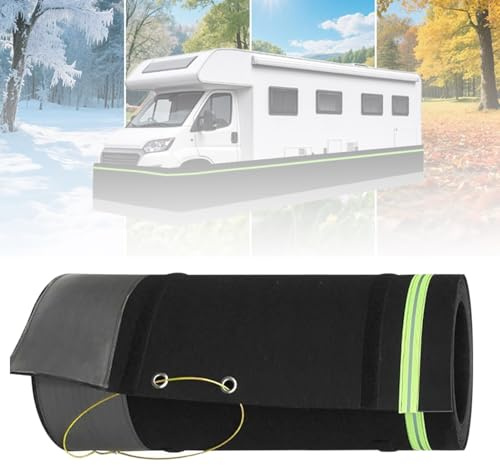 Battiscopa per Camper, Battiscopa per Camper con Rete Metallica Inferiore, Coperture per Camper con Serratura, Battiscopa Alto 78cm, Facile da Installare, per Esterni di Case Mobili 22m/72ft