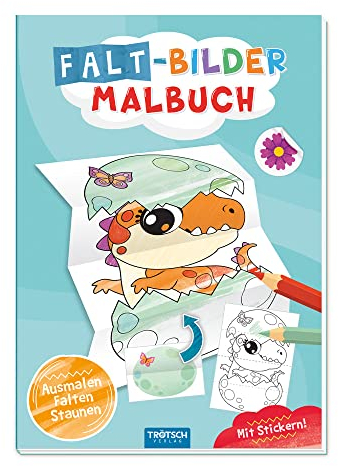 Trötsch Malbuch Faltbilder-Malbuch Dino: Malbuch Beschäftigungsbuch Bastelbuch (Dinosaurierwelt: Alles rund um die Dinos)