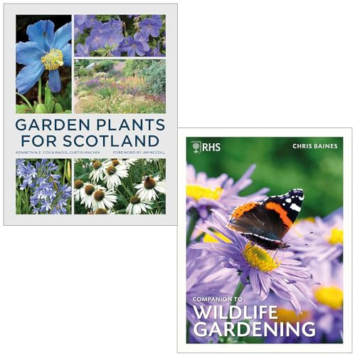 Garden Plants for Scotland By Kenneth Cox, Raoul Curtis-Machin & RHS Companion To Wildlife Gardening By Chris Baines 2 Books Collection Set