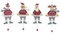 Wurm Hampelmann Weihnachtsfigur 4er-Set