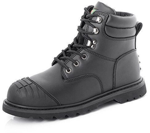 GOODYEAR WELT BOOT WITH SCUFF CAP BLACK 10