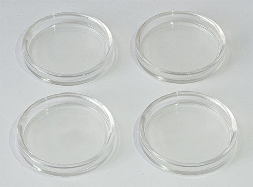 Pianelli Set mit 4 Pianelli Klavieruntersetzern, transparent, 70 mm Bodenschutz