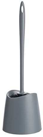 TATAY Toilet Brush | Durable Materials | Modern Design | Fixed and Long-Lasting Brush for Hygienic Cleaning | Multiple Bathroom Brush Colors | Made in Spain | 12 x 12 x 38 cm – Grey