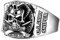BOBIJOO JEWELRY - Bague Chevalière Homme Tête de Mort Skull U.S. Army Sniper Acier Veni Vidi Vici - 17,8 (7 US)