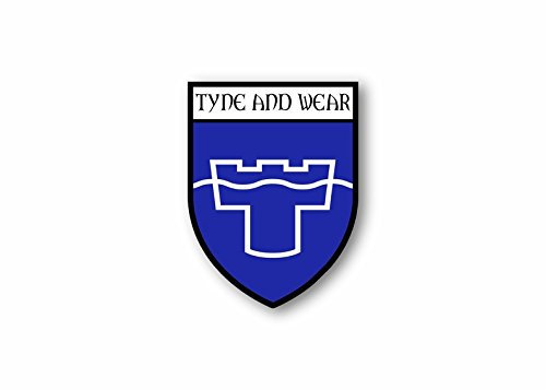 Akacha Sticker county shield car vinyl souvenir decal flag caravan crest tyne wear