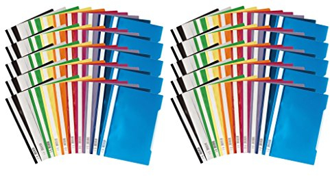 TEXTIMO 10x 10er Pack Sichthefter/Schnellhefter/Ordner (A4 / farbig Sortiert)