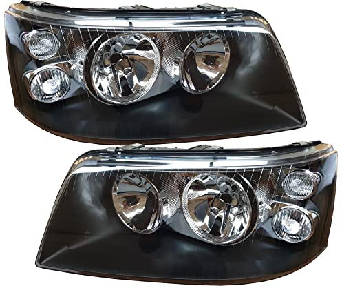 Pure Cardesign Scheinwerfer passend für VW T5 Bj 03-09 schwarz Klarglas mit Motor für LWR links rechts