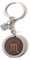 Porte-clés homme femme en acier et bois personnalisé avec pendule signe du zodiaque livraison gratuite, argent, XL