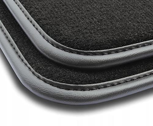 MatsMore Autoteppiche Automatten Velours Fussmatten passt für BMW 3er E90 2004-2011 - Premium, Leder, Schwarz fußmatten Auto - Erleben Sie neuen Fahrkomfort mit einem Velours- Auto fußmatten Satz fü