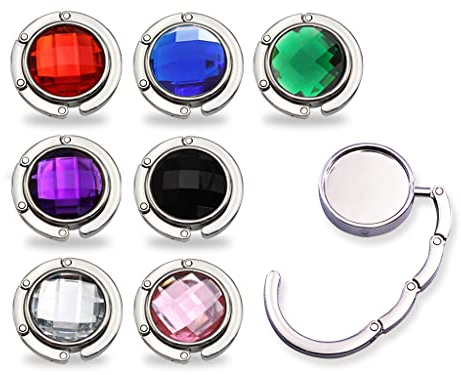 Kellegour 8 Pezzi Gancio Porta Borsa da Tavolo,Porta Borse da Tavolo,Ganci per Borsa da Tavolo,Gancio Porta Borsa,Ganci per Scrivania per Borsa,per Appendere in Ristoranti,Uffici,Bar,Caffetterie