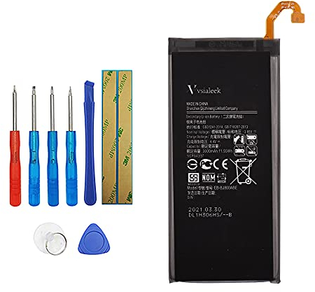 Vvsialeek EB-BJ800ABE - Batteria di ricambio compatibile con Samsung Galaxy A6 2018 A600F J6 2018 SM-J600F con toolkit
