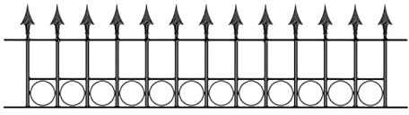 Burbage Iron Craft Balmoral Premium Range Railing Panel + Rings Opening 1830 mm
