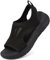 DimaiGlobal Sandali Donna Estive Comodi Ortopedici con Punta Aperta Scarpe Lavabili Sandalo Sportivo Scarpe con Zeppa 41EU Nero