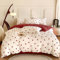 Tospass Liebe Bettwäsche 135x200cm Weiß Rot Herz Mädchen Bettwäsche Set Liebesmotiv Romantisch Mikrofaser Deckenbezug 1 Bettbezug mit Reißverschluss 1 Kissenbezug 80x80cm