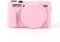 G7X Mark II Case,Soft Silicone Protective Case Ultra-Thin Lightweight for Canon PowerShot G7X Mark II Camera with Removable Lens Cover (Pink)
